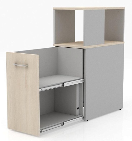 Тумба приставная (оргтауэр) с топом 22 и надставкой для папок ТН572Т+ТН573К-22+ТН181