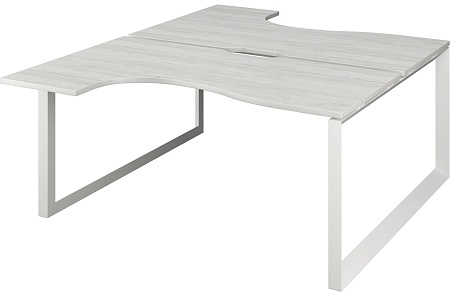 Бенч эргономичный на 2 рабочих места на металлокаркасе НТМП.О.Б2-040