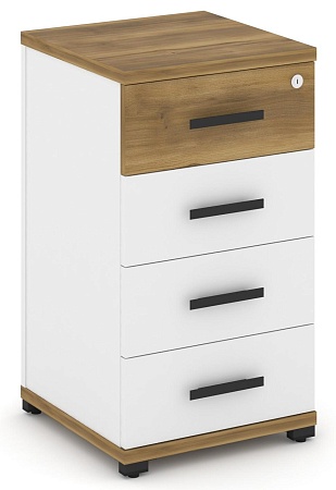 Тумба опорная/приставная 4 ящика. CN.TUO-002 B/W