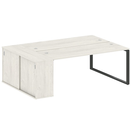 Рабочая станция на О-образном м/к с опорным шкафом-купе БО.РС-СШК-1.5