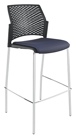 REWIND барный, каркас Хром, Пластик Черный ЦБ-00014582