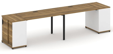 Рабочая станция с опорными шкафом купе CN.ORS-234 B/W