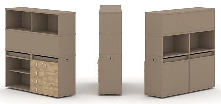 Набор №10. Тумба двойная + высокая надставка ES.NB.2V-10