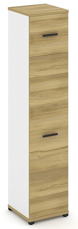 Шкаф одна узкая секция, 5 ниш (фасад ЛДСП на 4 ниши + фасад ЛДСП,  на 1 нишу) CN.STU-517  B/W