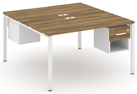 Рабочая станция двух сторонняя с подвесными тумбами на 2 места CN.DRS-119 B/W