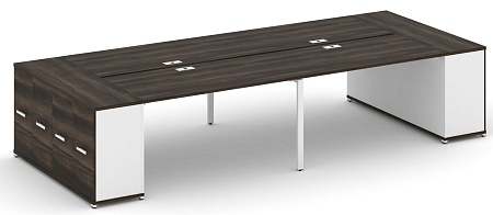 Рабочая станция с опорными распашными шкафоми CN.DRS-263 B/W