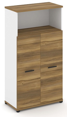 Шкаф две широкие секции, 4 ниши (2 фасада ЛДСП, 3 ниши ) CN.STS-413 B/W