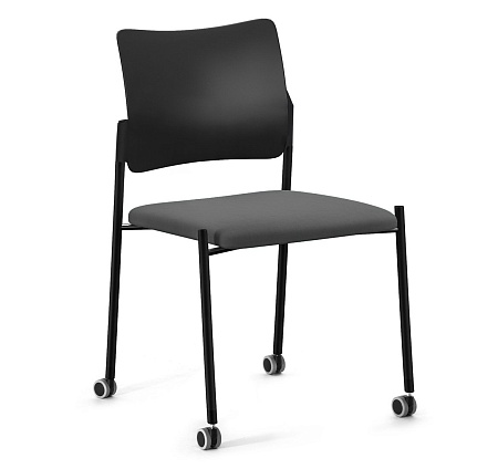 Кресло на ч.колес, б/под Pinko plastic cast black Kiton 08 noArms