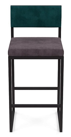 Барный стул Барнс-65 (сидушка velur grey/спинка velur azure) AL 301S