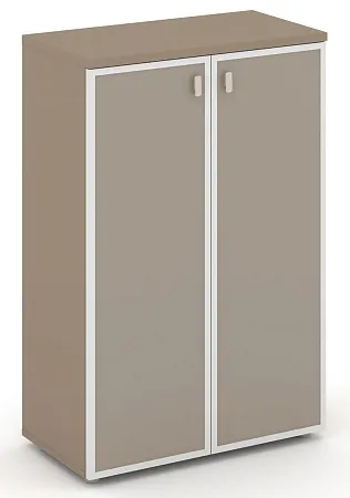 Шкаф средний широкий (2 средних фасада стекло лакобель  Satin в раме) ES.ST-2.4R I/U