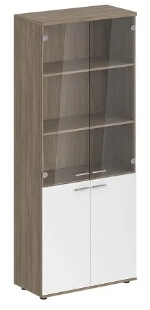 Шкаф высокий, 4-х дв., со стеклом, з.ст HDF SG.801