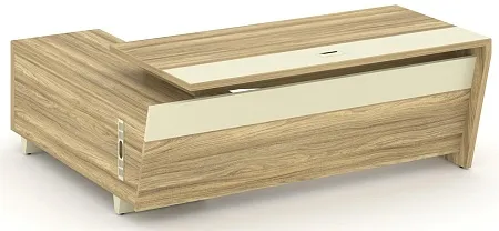 Стол руководителя с опорной тумбой, правый COR.SRT-20(R)