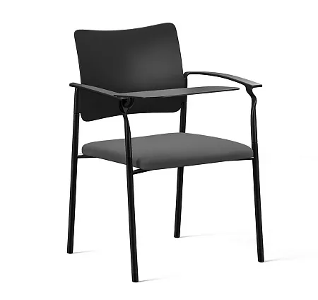 Кресло со столик ч.опоры Pinko plastic 4legs black Kiton 08 Arms+WT