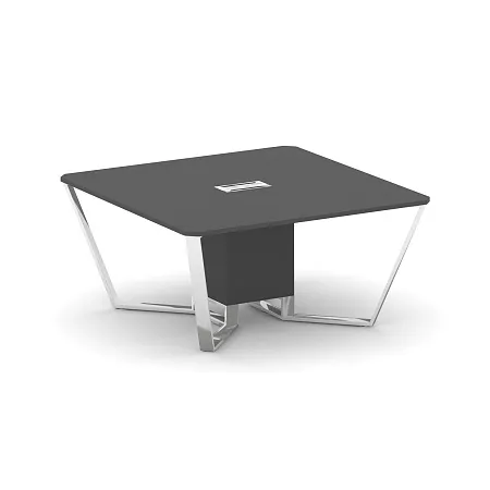 Steel Meet Стол переговорный квадратный MD-PR.B.SP-08 Нержавеющая Сталь/Хром 1600*1600*750 