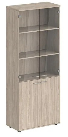 Шкаф высокий, 4-х дв., со стеклом, з.ст HDF SG.801