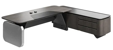 Стол руководителя на опорной сервисной тумбе - правый EK88R.288224
