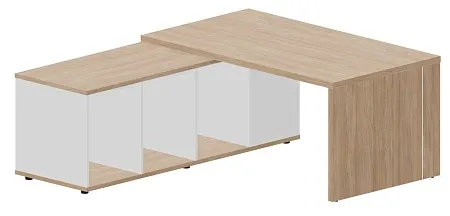 Стол на опорной сервисной тумбе (левый) NR160TSG