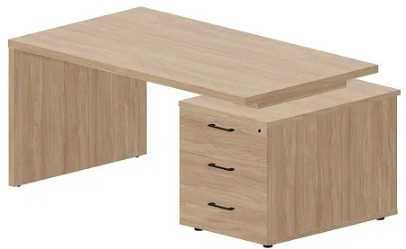 Стол на опорной тумбе (правый) NR160T3D
