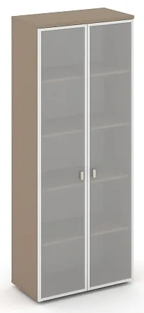 Шкаф высокий широкий (2 высоких фасада стекло в раме сатин матовый) ES.ST-1.10R