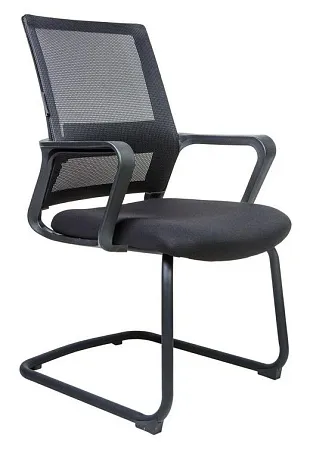 Кресло офисное Бит CF (спинка черная сетка / сидушка черная ткань) 815-C-black